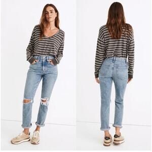 Madewell Roadtripper Slim Boy Jeans Ripped Edition